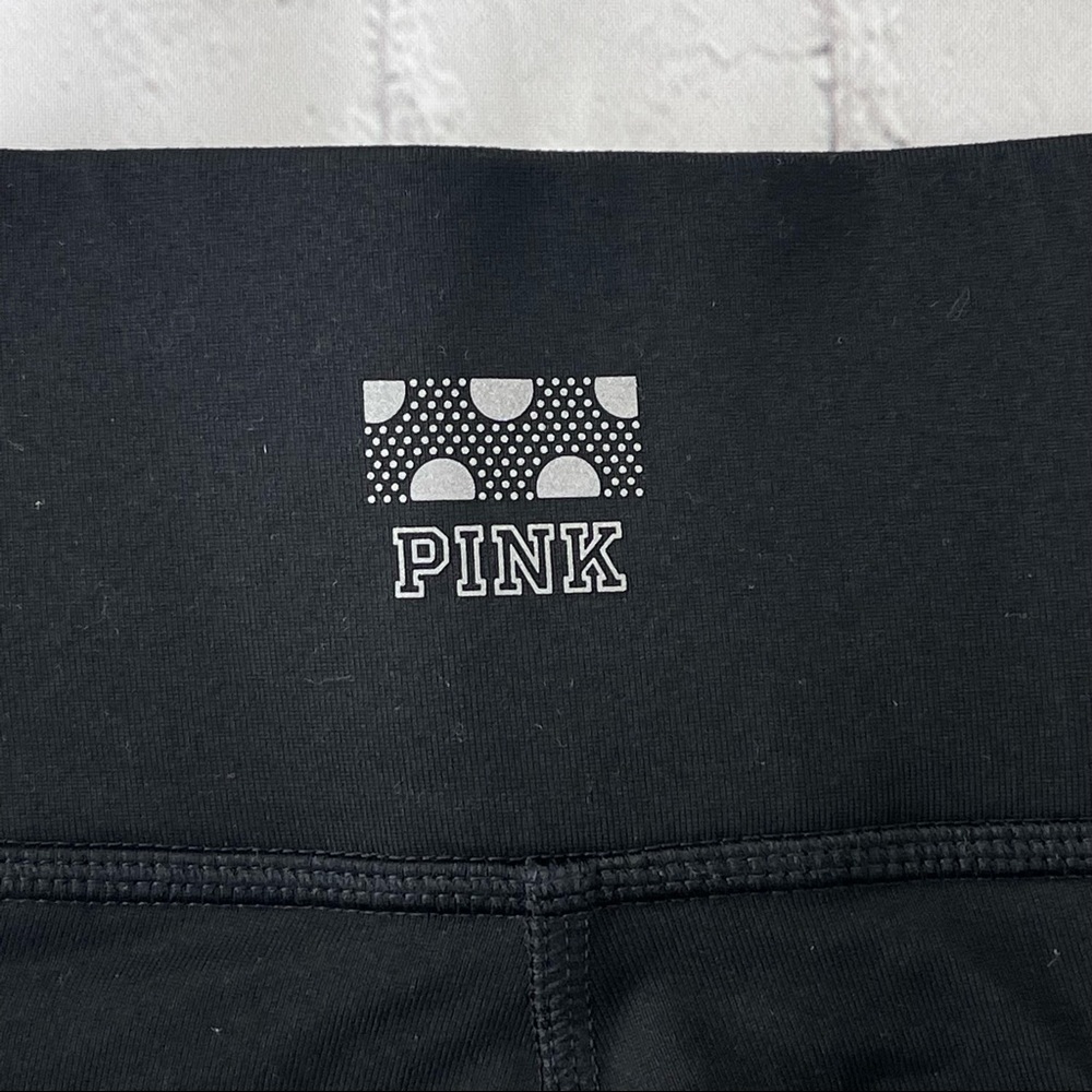 PINK Victoria's Secret ultimate leggings black with white patch size M - Picture 6 of 8